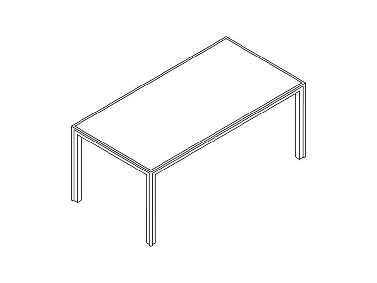 Doubleframe Table BIM model | LibraryBIM
